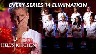 Every Series 14 Elimination on Hells Kitchen [upl. by Ettolrahc]