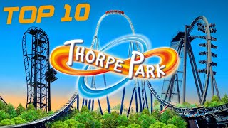 Top 10 THORPE PARK Rides 2024 [upl. by Bostow704]