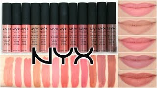 NYX Soft Matte Lip Cream Lip Swatches amp Review  Beauty with Emily Fox [upl. by Tullius]