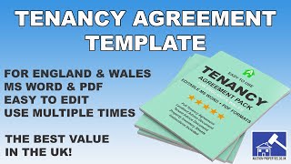 UK Tenancy Agreement Template for England and Wales Word Doc  PDF [upl. by Eynaffit]