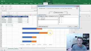 Microsoft Excel Timeline Gantt Chart [upl. by Wenoa126]