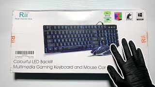 20 RK108 Rii Gaming Keyboard and Mouse Unboxing [upl. by Idoc]