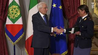 il Presidente Mattarella consegna le Onorificenze al Merito della Repubblica Italiana [upl. by Manbahs195]