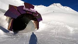 La Plagne guide from Roche de Mio to Belle Plagne via Le Tunnel in the morning Jan 2019 [upl. by Attoynek]