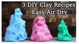 DIY Air Dry Clay Recipes FAST and EASY [upl. by Eeloj]