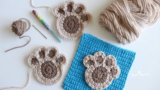 Crochet Paw Prints [upl. by Ahsekim716]