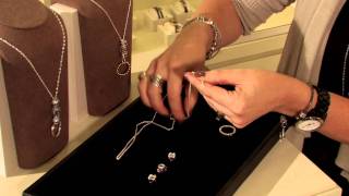 Pandora Jewelery  How To Create A Charm Necklace With A Ring Pendant [upl. by Secnarf]