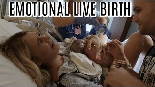 EMOTIONAL LIVE BIRTH VLOG  LABOR AND DELIVERY BIRTH VLOG  Tara Henderson [upl. by Sarilda]