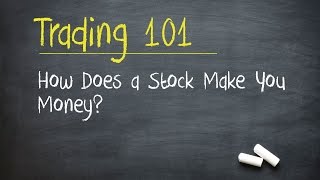 Trading 101 How Does a Stock Make You Money [upl. by Duester]