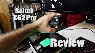 HOTAS  Saitek X52 Pro Flight Control System  Review [upl. by Aihsatsan]