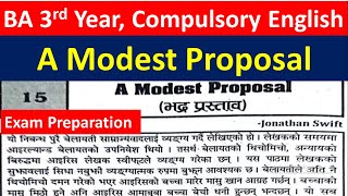 BA 3rd Year Compulsory English A Modest Proposal Lesson 15 Exam Preparation [upl. by Ilsel375]