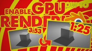 How to enable GPU rendering Blender tutorial [upl. by Fernas579]