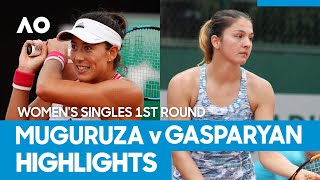 Garbiñe Muguruza vs Margarita Gasparyan Match Highlights 1R  Australian Open 2021 [upl. by Latona]