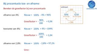 Groeifactor berekenen  wiskunde TV [upl. by Eilzel]