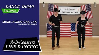 STROLL ALONG CHA CHA  Line Dance Demo amp Walk Through [upl. by Vyky527]