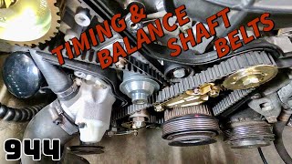 Porsche 944 – Timing amp Balance Shaft Belt Replacement Tutorial Spring Tensioner  ArnnWorx Tool [upl. by Derfnam]