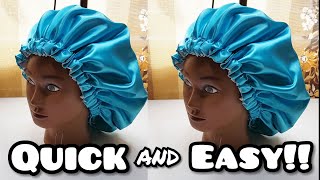 How to make a Satin Bonnet EASIEST WAY [upl. by Ardnazil]