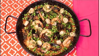 Authentic Spanish Seafood Paella  Christine Cushing [upl. by Lindon]