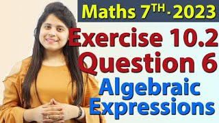 Q 6 Ex 102  Algebraic Expressions  Chapter 10  Maths Class 7th  NCERT New Syllabus 2023 CBSE [upl. by Liv]