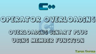 Overloading binary operator using member function in c [upl. by Telrats]