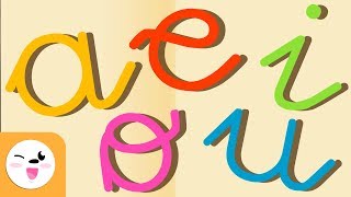 Vowels  Cursive Script  The Alphabet for kids [upl. by Fretwell763]