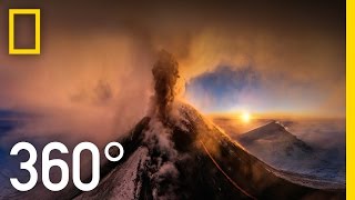 360° Kamchatka Volcano Eruption  National Geographic [upl. by Eachern]