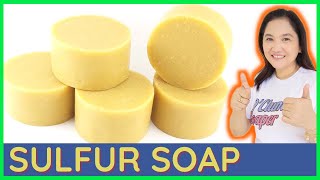 Easy to follow Sulfur Soap Making  Cold Process Medicated Sulfur Soap for Pimple Acne Home made [upl. by Cristine]