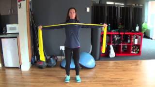 Resistance Band Exercises  Chest Band Pull [upl. by Melquist]