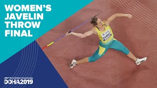 Womens Javelin Final  World Athletics Championships Doha 2019 [upl. by Gebhardt]