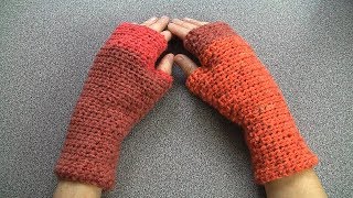 Crochet easy Fingerless Gloves [upl. by Eikceb937]