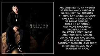 Abaddon  Pinapangarap Ko Ft Curse One With Lyrics [upl. by Naanac953]