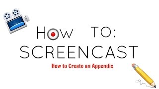 How to Create an Appendix [upl. by Lesak]