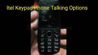 Itel Mobile Talking Options How to offOn  Itel Keypad Phone Talk Option disable [upl. by Ahsatan99]