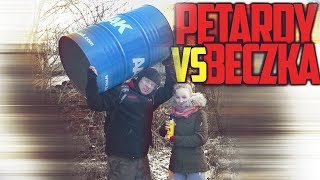 Test nowego PALNIKA  PETARDY VS BECZKA [upl. by Renaxela995]