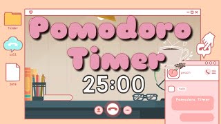 Pomodoro technique ♡  25 mins timer  5 mins break  📚 studymates [upl. by Ziegler]