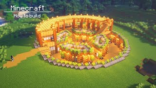 Minecraft  How To Build a Large circle underground and ground base [upl. by Ellened364]