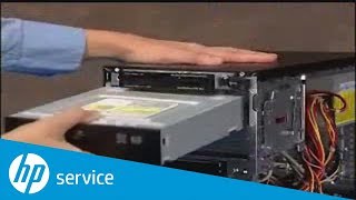 Add or Replace CD DVD Drive  Desktops  HP Support [upl. by Nahsaj]