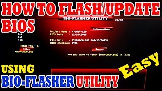 How to UpdateFlash BIOS using BioFlasher Utility [upl. by Nessnaj851]