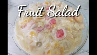 Fruit salad Pinoy style panlasang pilipino style Pinoy dessert [upl. by Gayelord]