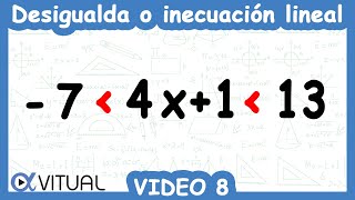 ⏩Desigualdades o Inecuaciones Lineales  Video 8 de 10 [upl. by Lander]