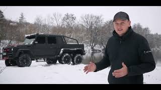 Mercedes G55 AMG 6x6  Crazy Offroad and tesd drive in the snow [upl. by Berman]