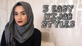 5 EASY HIJAB STYLES TUTORIAL  MILASMAMA [upl. by Christenson379]