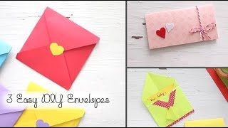 3 Easy DIY Envelopes [upl. by Sucramd]