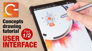 How to draw with Concepts app User Interface part 12 [upl. by Lenno]