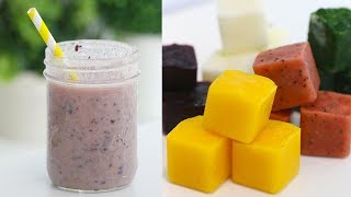 QUICK NO BLENDER SMOOTHIE HACK  SMOOTHIE CUBES  RECIPE [upl. by Annatnom130]