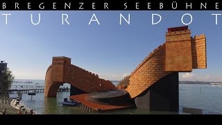 BREGENZER FESTSPIELE  Puccinis Turandot 2016 4K Nessun Dorma Seebühne Aerial View DJI Phantom OSMO [upl. by Elrahc]