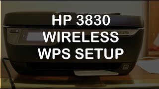 HP Officejet 3830 Wireless  WiFi WPS Setup [upl. by Namdor399]