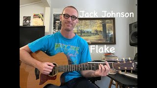 Jack Johnson  Flake Guitar Lesson  Barre Chords Strumming and Muting [upl. by Atiuqet]