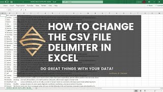 Change the CSV File Delimiter in Excel [upl. by Nameloc]