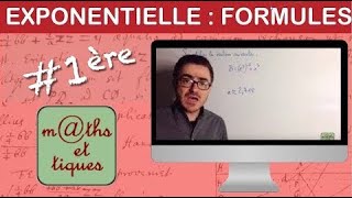 Appliquer les formules sur la fonction exponentielle de base e  Première [upl. by Lrem]